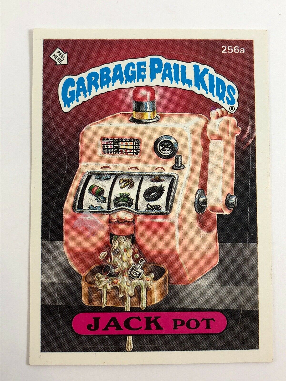 1987 Garbage Pail Kids Jack Pot Topps Vintage Trading Card OS7 256a Sticker