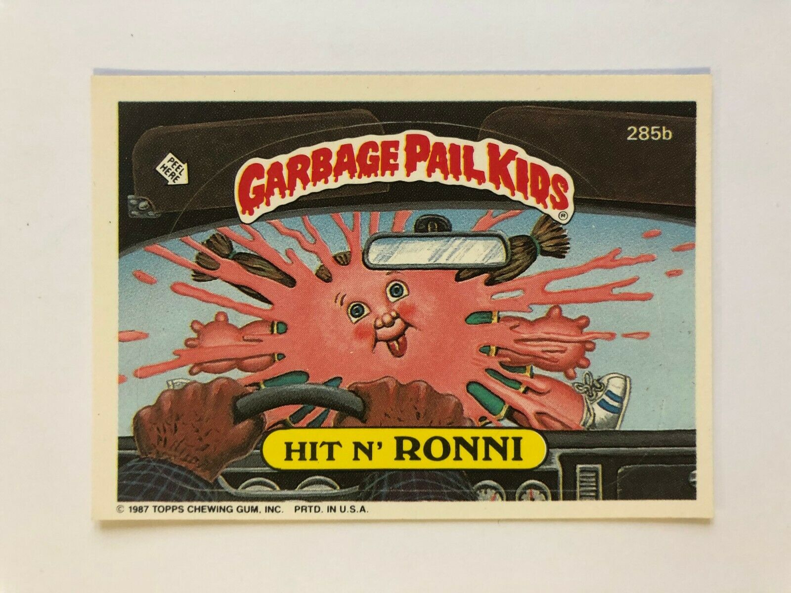 Topps 1987 Garbage Pail Kids Trading Card # 285b Hit N' Ronni