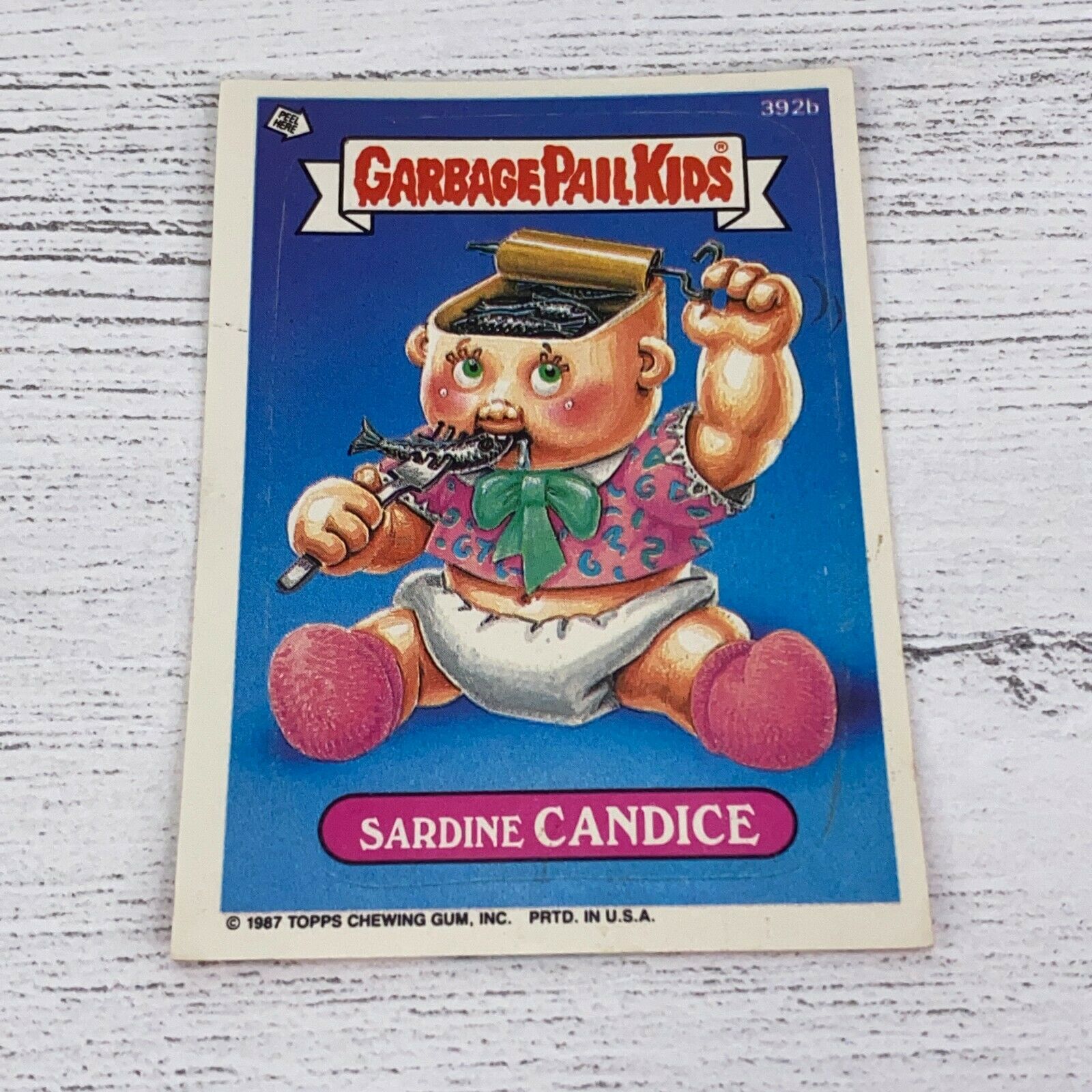 1987 Garbage Pail Kids #392b Sardine Candice Trading Card Original Series 10