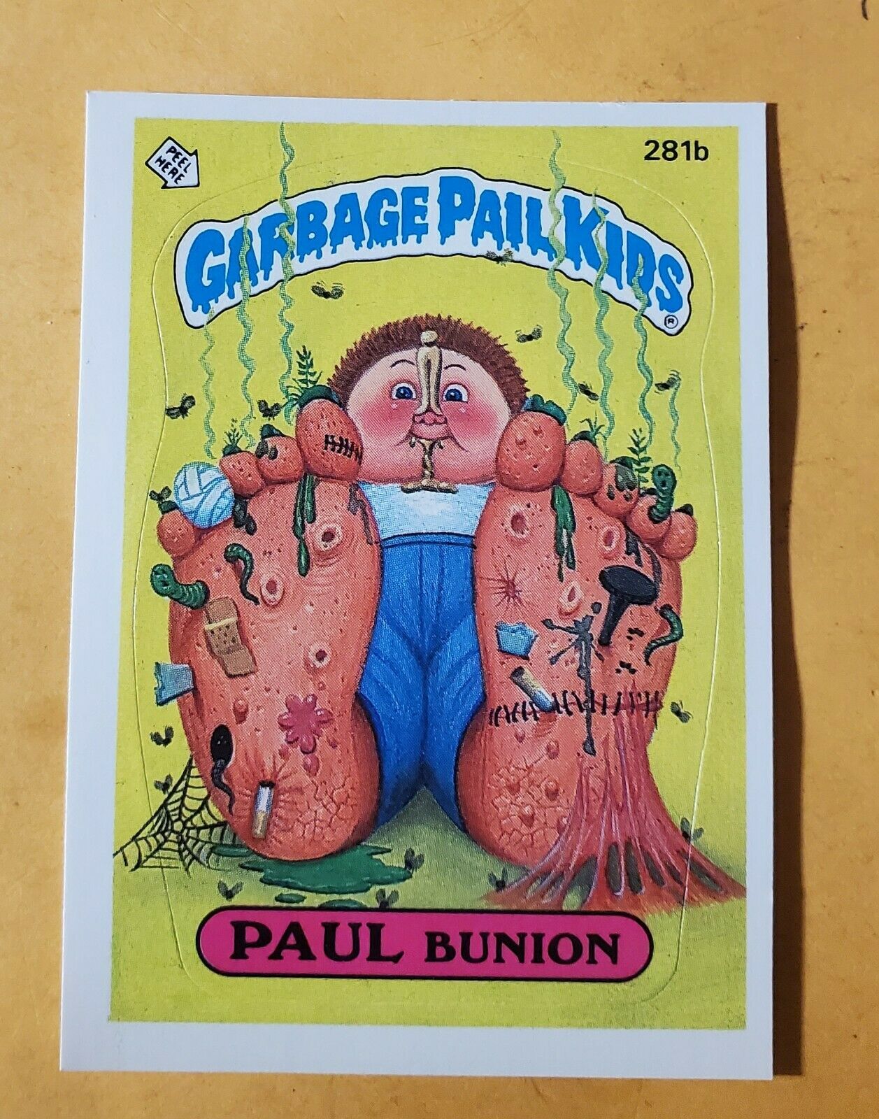 GARBAGE PAIL KIDS  1987 TOPPS #281b OS7 PAUL BUNION - TRADING CARD MINT