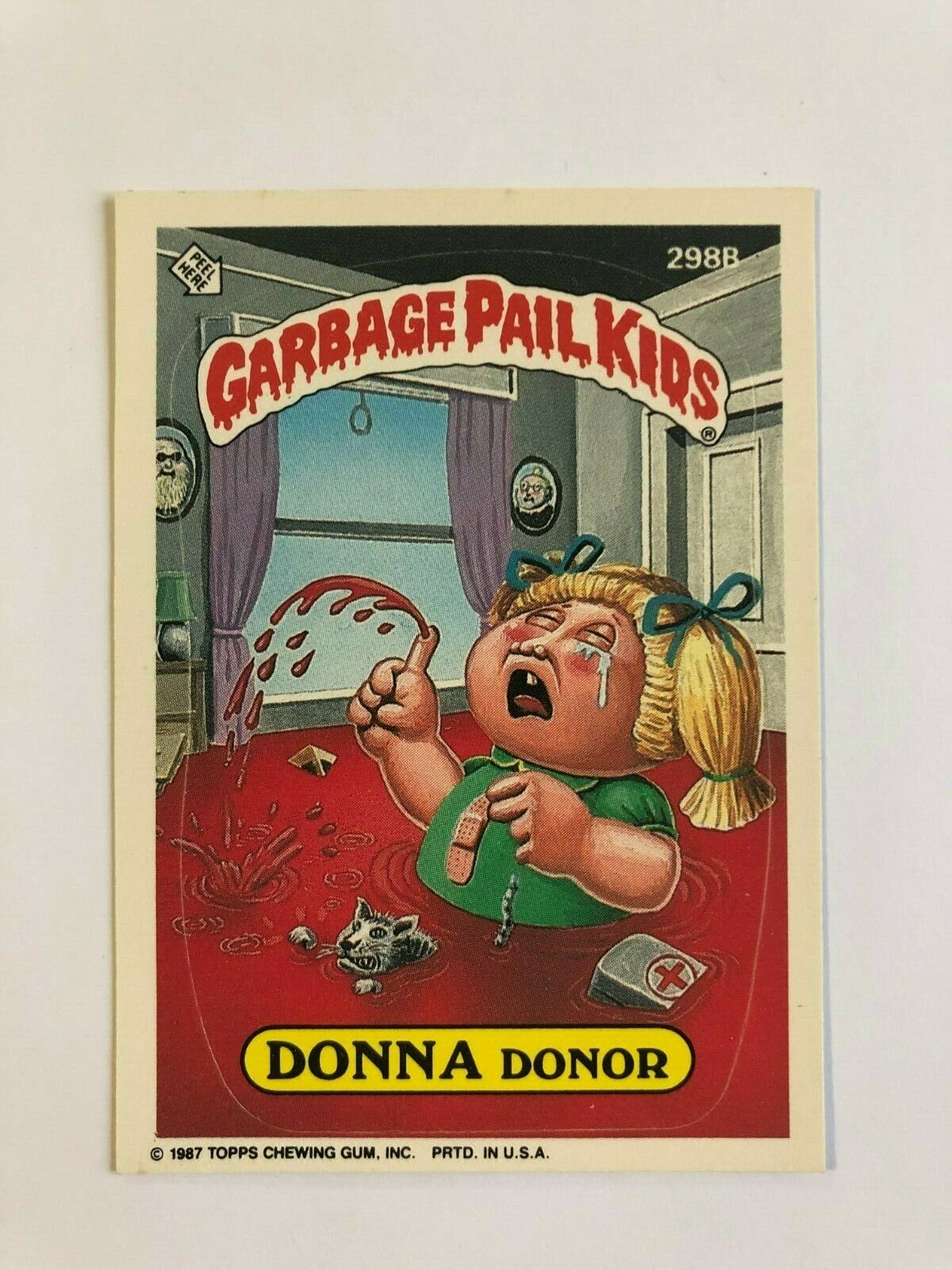 Topps 1987 Garbage Pail Kids Trading Card - Donna Donor