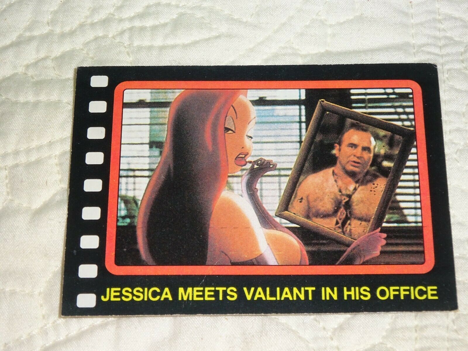 1987 WHO FRAMED ROGER RABBIT Topps Trading Card #64 Jessica Meets Valiant
