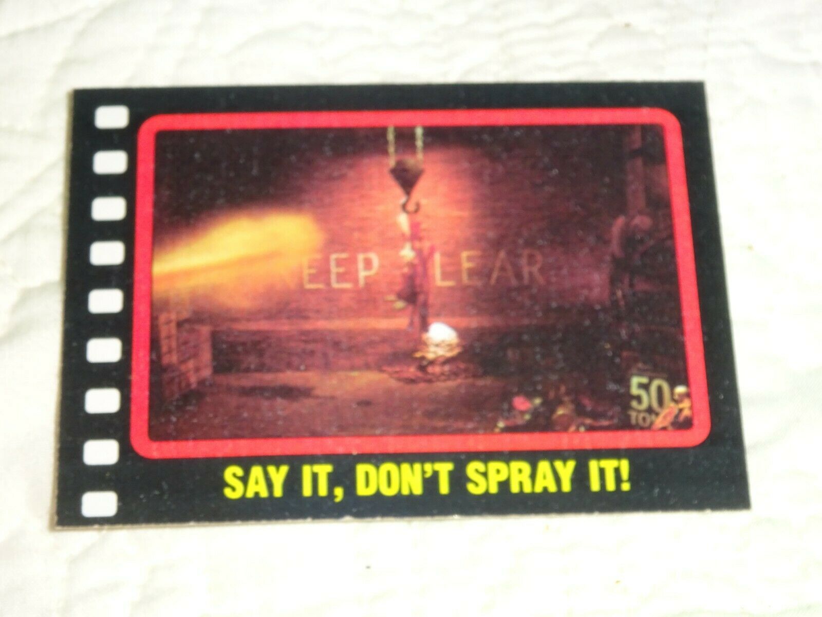 1987 WHO FRAMED ROGER RABBIT Topps Trading Card #112 Say It, Don't Spray It!