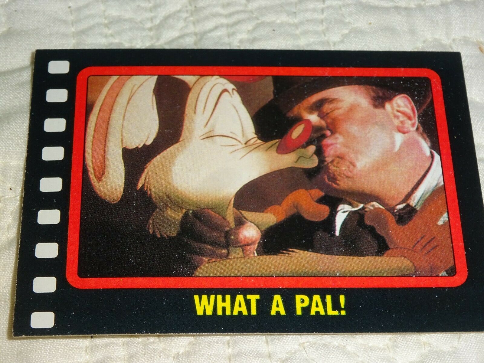 1987 WHO FRAMED ROGER RABBIT Topps Trading Card #129 What A Pal!