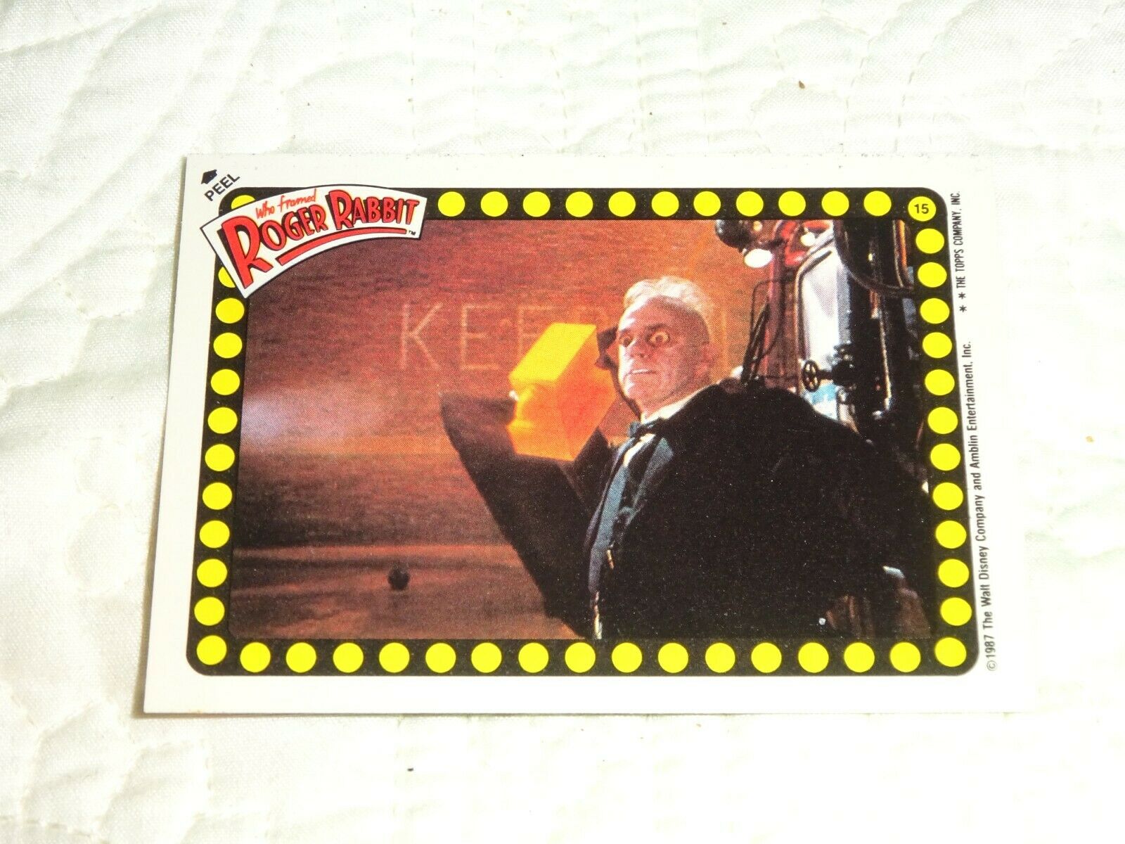 1987 WHO FRAMED ROGER RABBIT Topps Trading Card Sticker #15