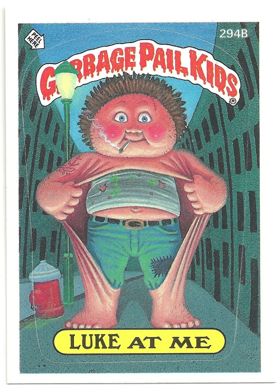 LUKE At Me 294B Vintage Garbage Pail Kids 1987 Series 8 Trading Card