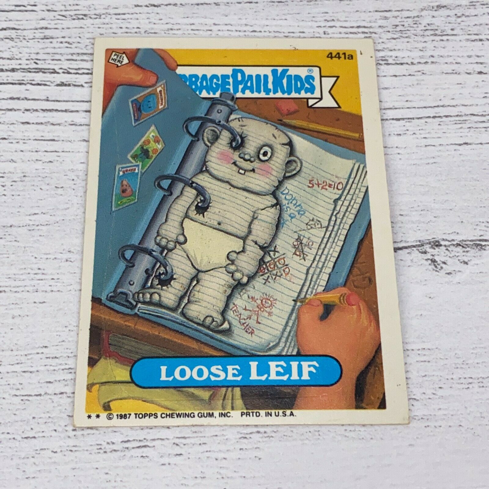1987 Garbage Pail Kids #441a Loose Leif Trading Card Original Series 11 Topps