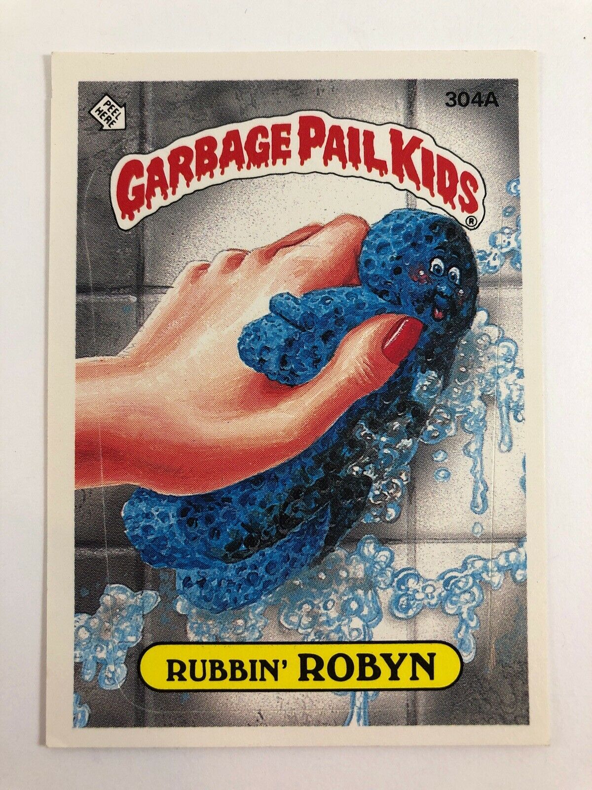 1987 Garbage Pail Kids Rubbin' Robyn Topps Vintage Trading Card OS8 304a Sticker