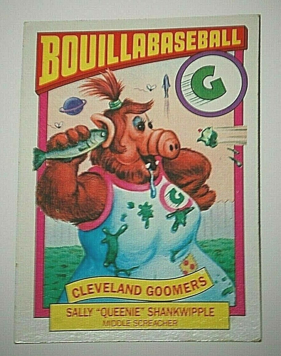 1987 Topps Alf Series Bouillabaseball Trading Card 2B Sally Queenie Shankwipple