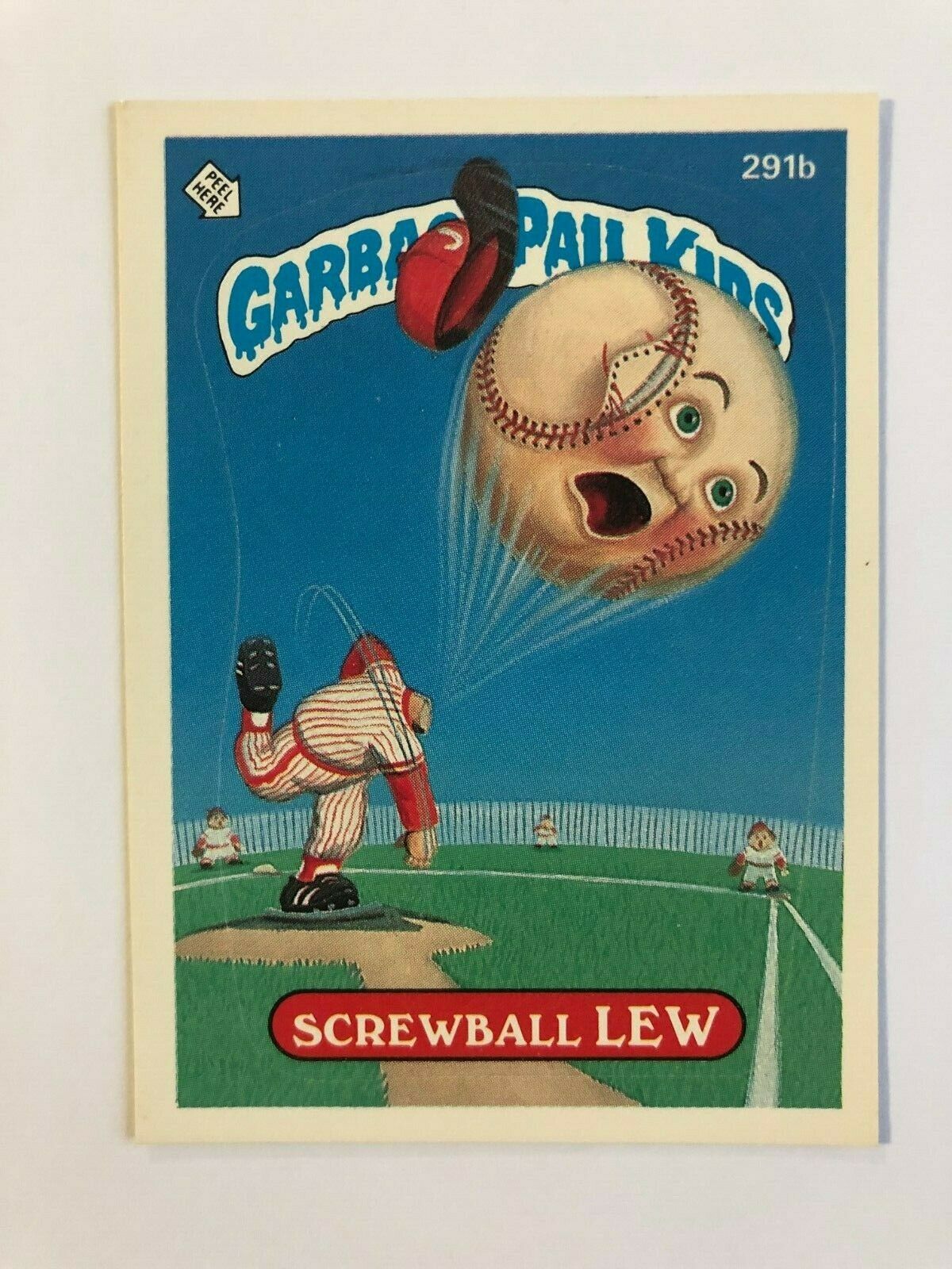 Topps 1987 Garbage Pail Kids Trading Card # 291b Screwball Lew