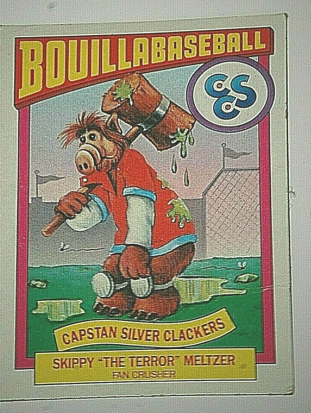 1987 Topps Alf Series Bouillabaseball Trading Card 22B Skippy The Terror Meltzer