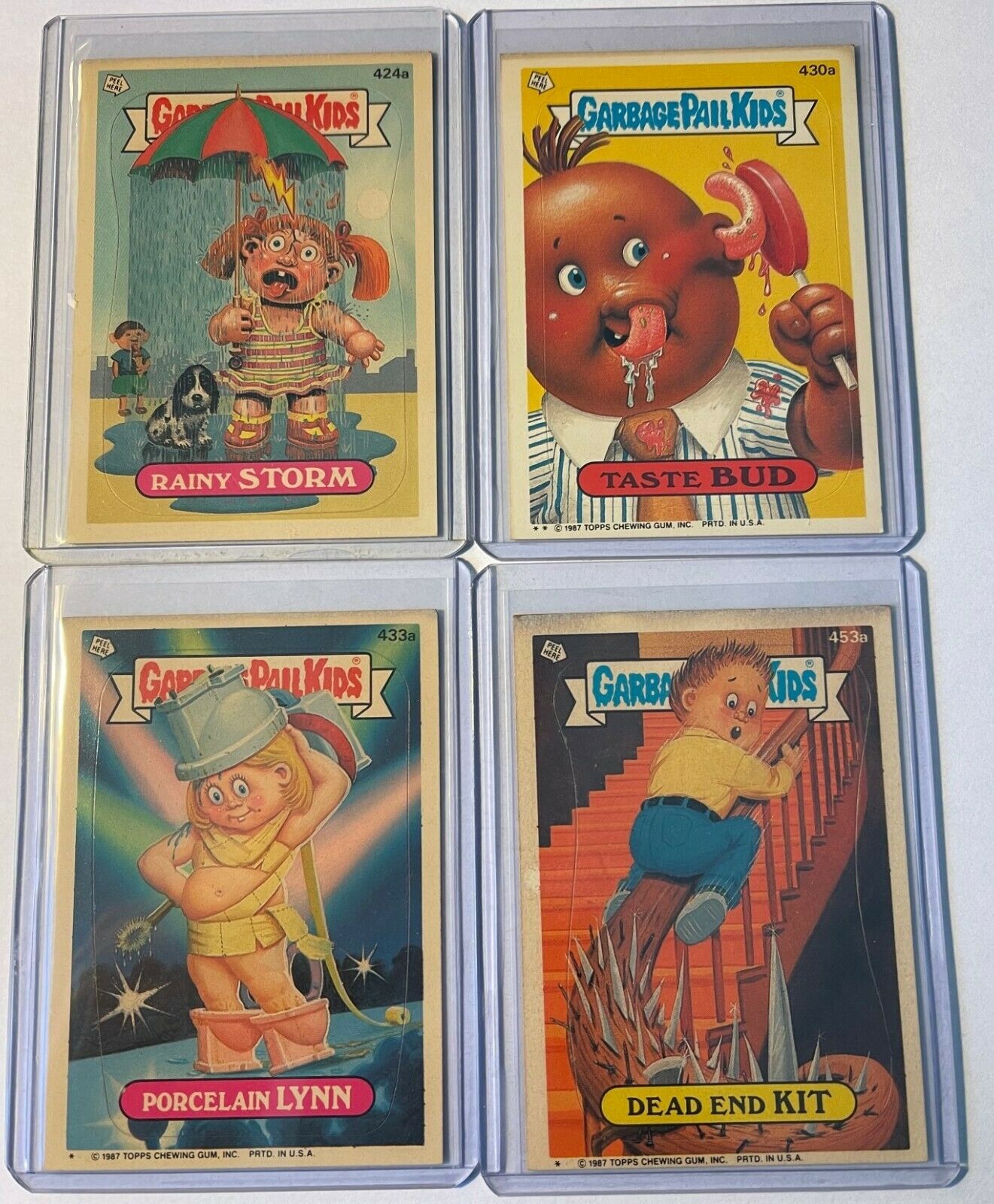 Lot of 4 Vintage 1987 Series 11 Garbage Pail Kids Trading Cards