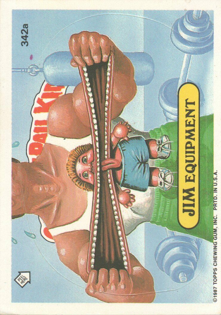 1987 Garbage Pail Kids Trading Cards #342a Jim Equipment