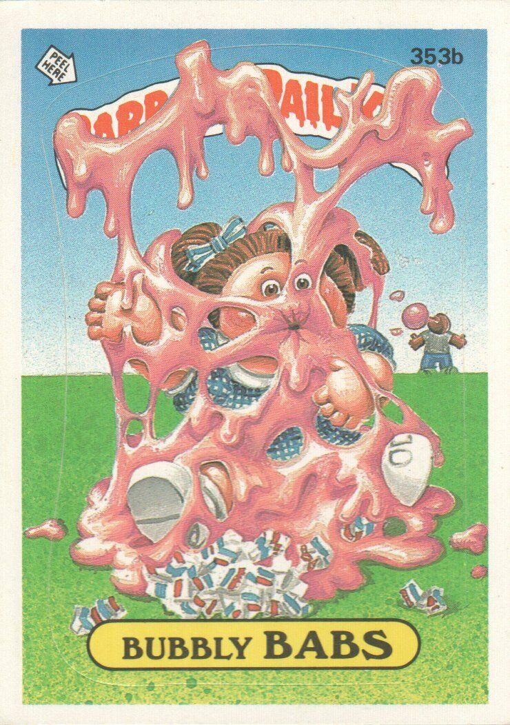 1987 Garbage Pail Kids Trading Cards #353b Bubbly Babs