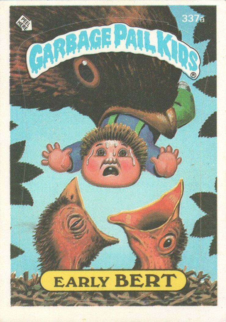 1987 Garbage Pail Kids Trading Cards #337a Early Bert