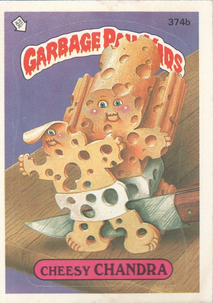 1987 Garbage Pail Kids Trading Cards #374b Cheesy Chandra