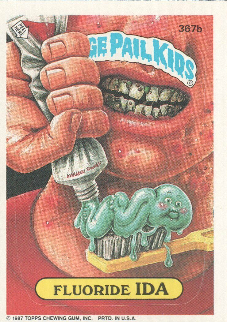 1987 Garbage Pail Kids Trading Cards #367b Fluoride Ida