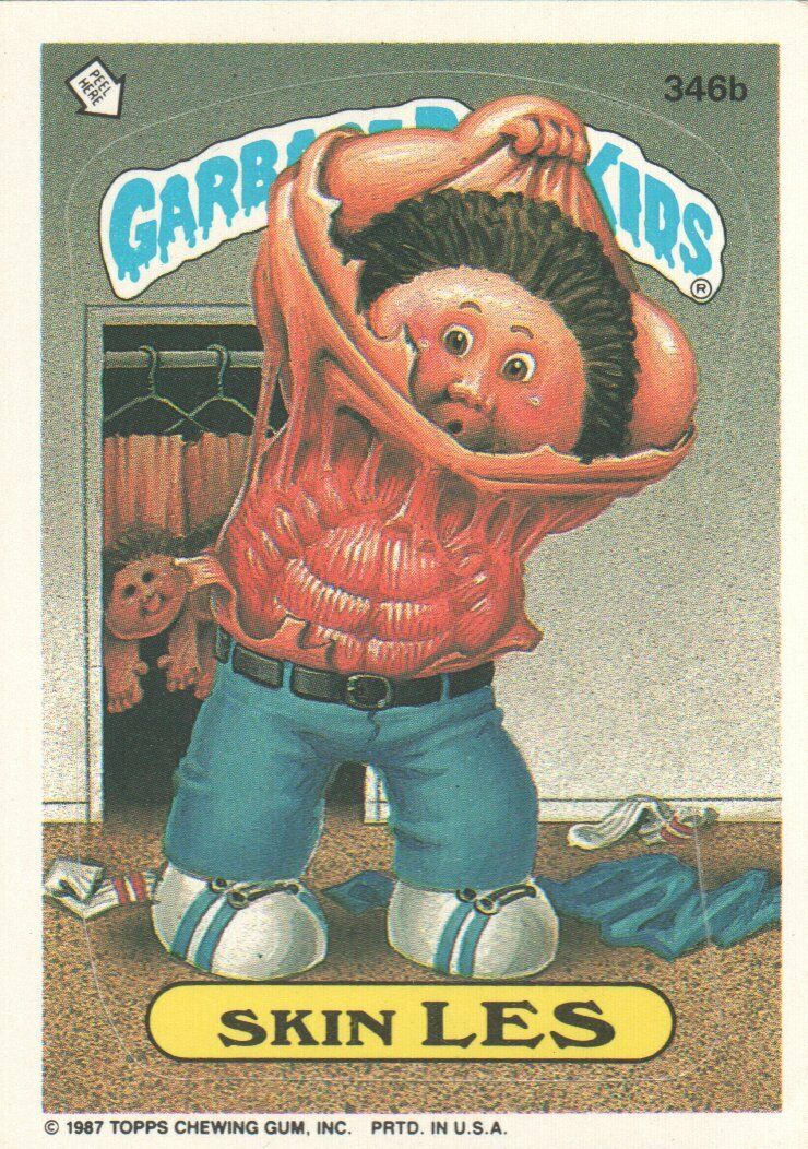 1987 Garbage Pail Kids Trading Cards #346b Skin Les