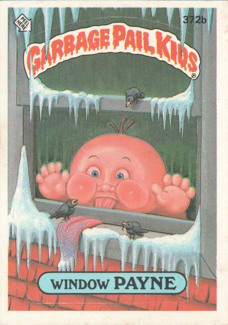 1987 Garbage Pail Kids Trading Cards #372b Window Payne