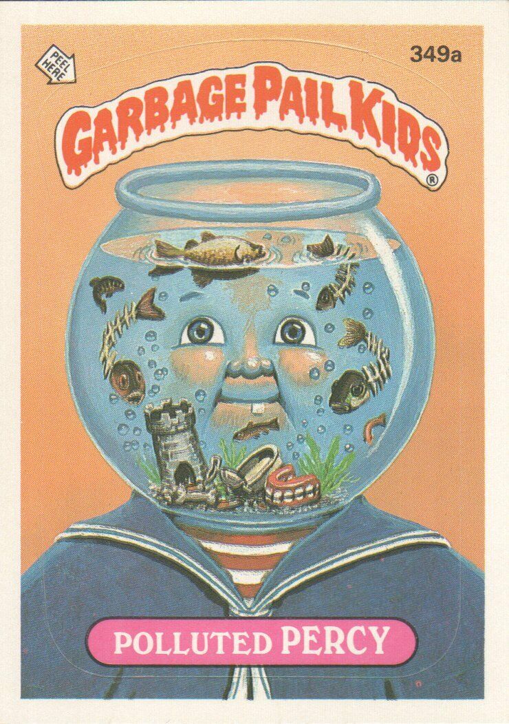1987 Garbage Pail Kids Trading Cards #349a Polluted Percy