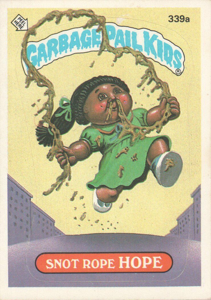 1987 Garbage Pail Kids Trading Cards #339a Snot Rope Hope