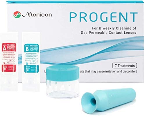 Menicon Progent 7 Treatment Biweekly Gas Permeable Contact Lens Cleaner and DMV Scleral Lens Remover Inserter, Bundle of 2 Items