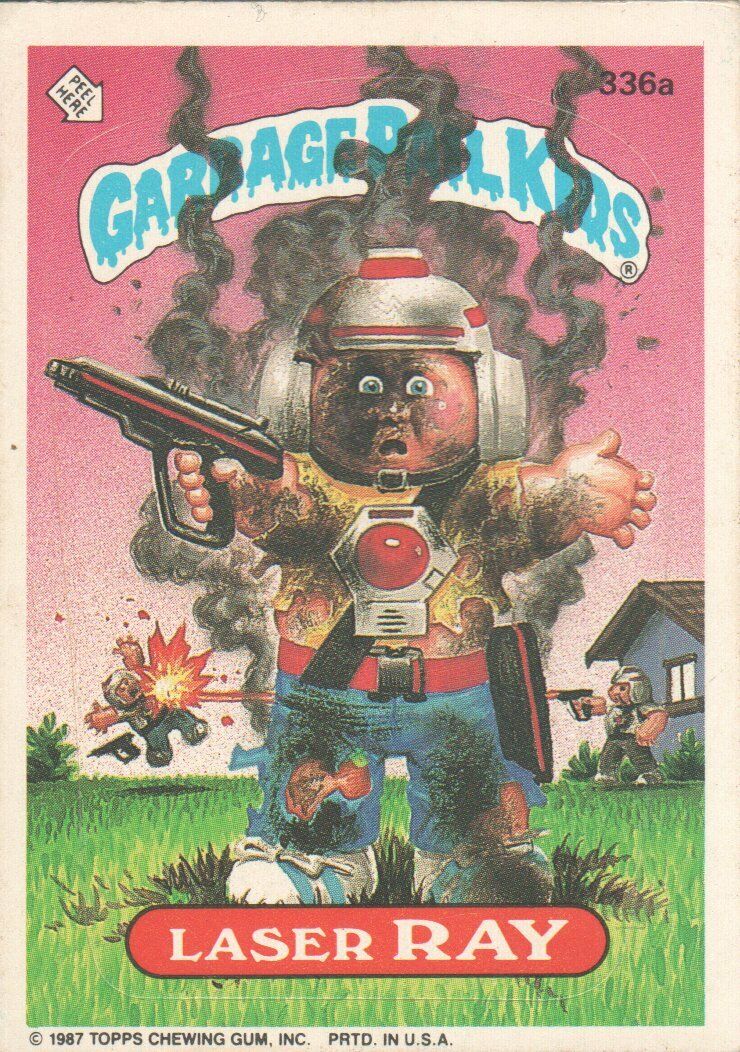 1987 Garbage Pail Kids Trading Cards #336a Laser Ray