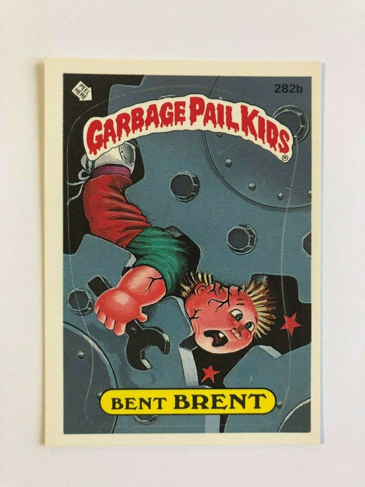 Topps 1987 Garbage Pail Kids Trading Card # 282b Bent Brent