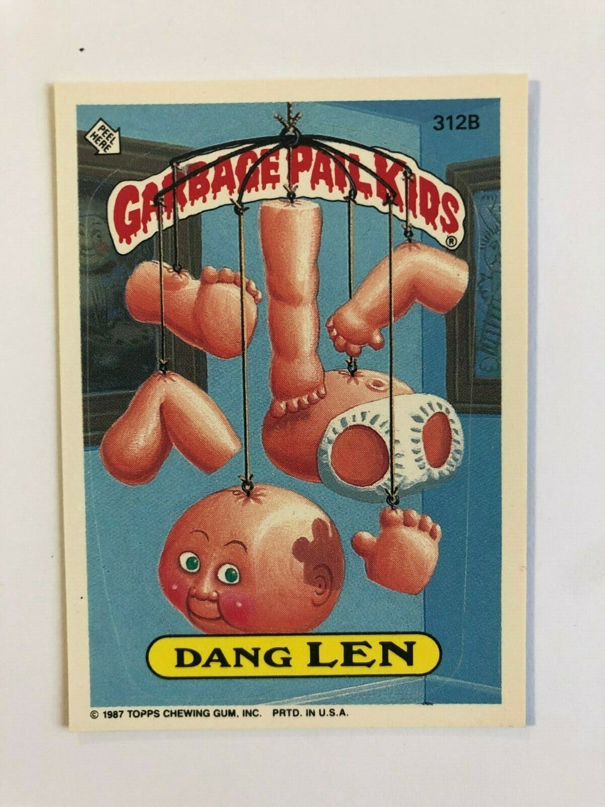Topps 1987 Garbage Pail Kids Trading Card # 312B Dang Len