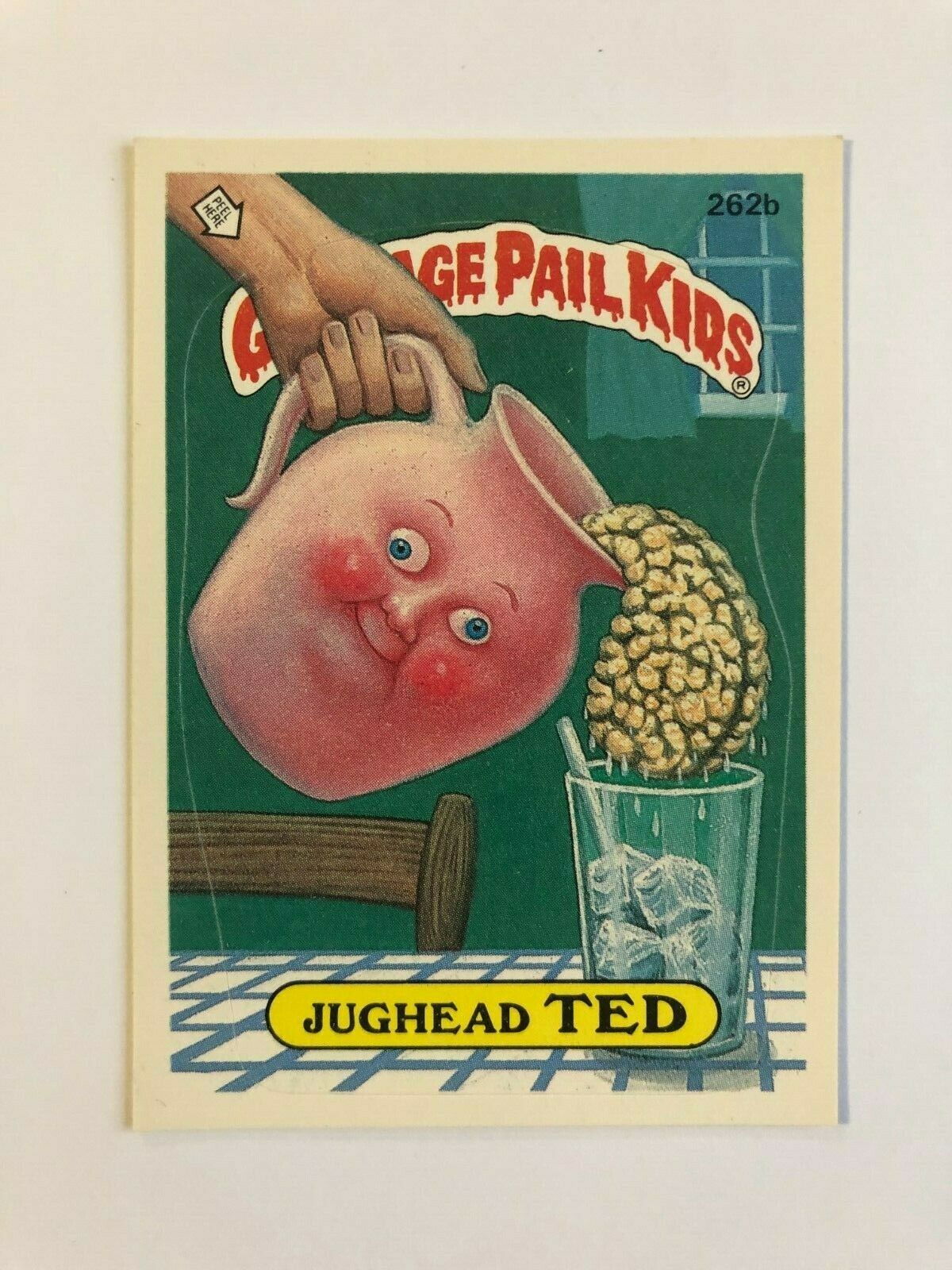 Topps 1987 Garbage Pail Kids Trading Card # 262b Jughead Ted