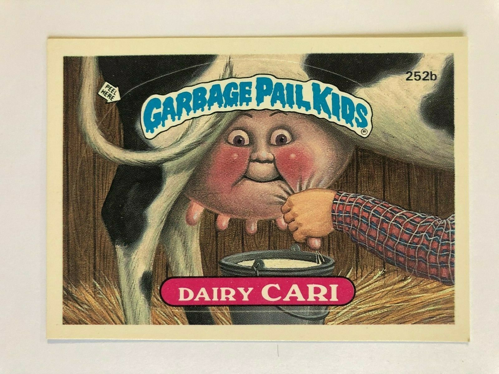 Topps 1987 Garbage Pail Kids Trading Card # 252b - Dairy Cari
