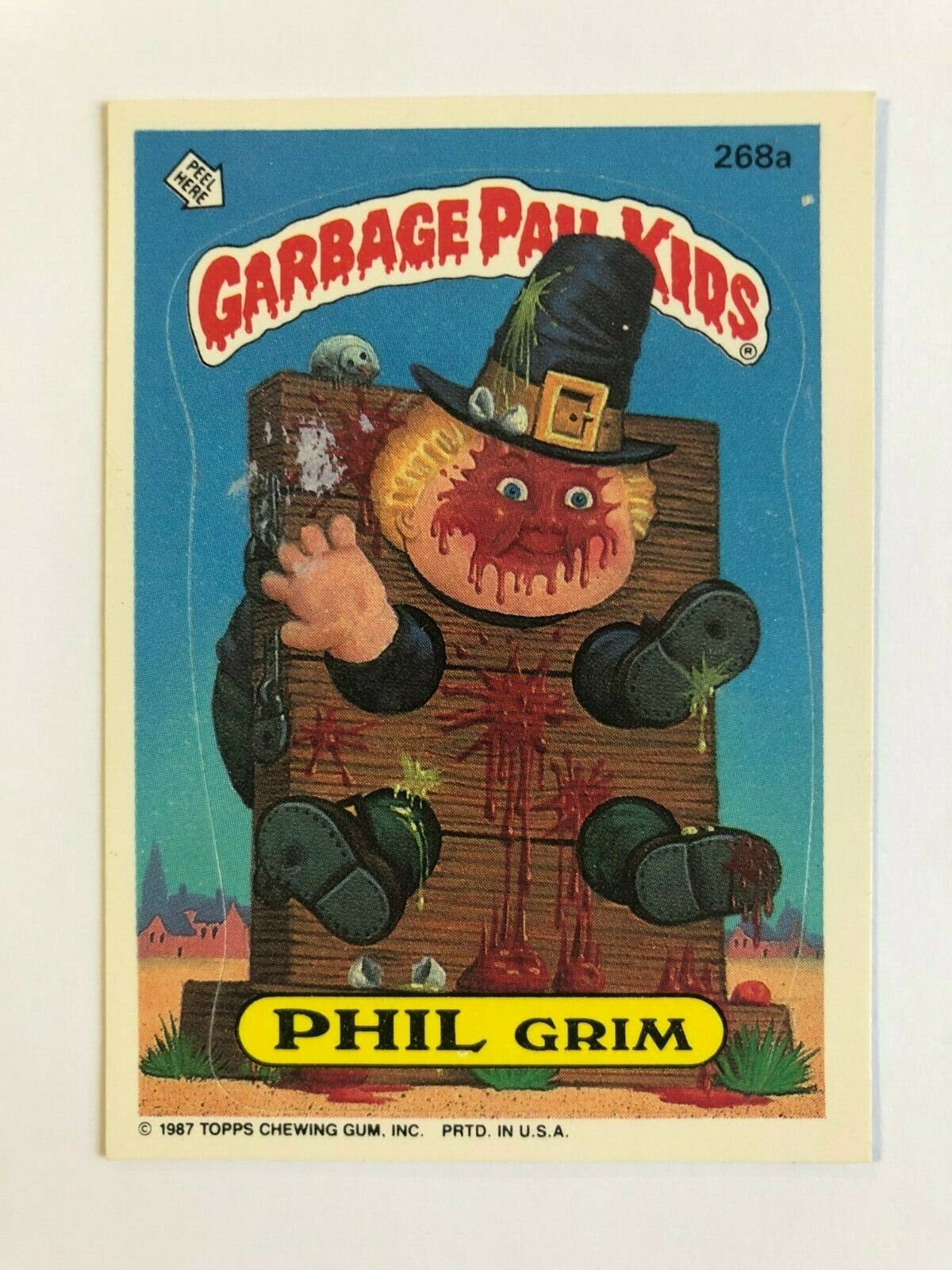 Topps 1987 Garbage Pail Kids Trading Card # 268a Phil Grim