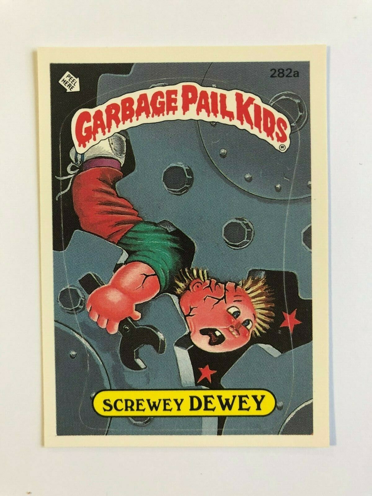 Topps 1987 Garbage Pail Kids Trading Card # 282a Screwey Dewey (1 star back)