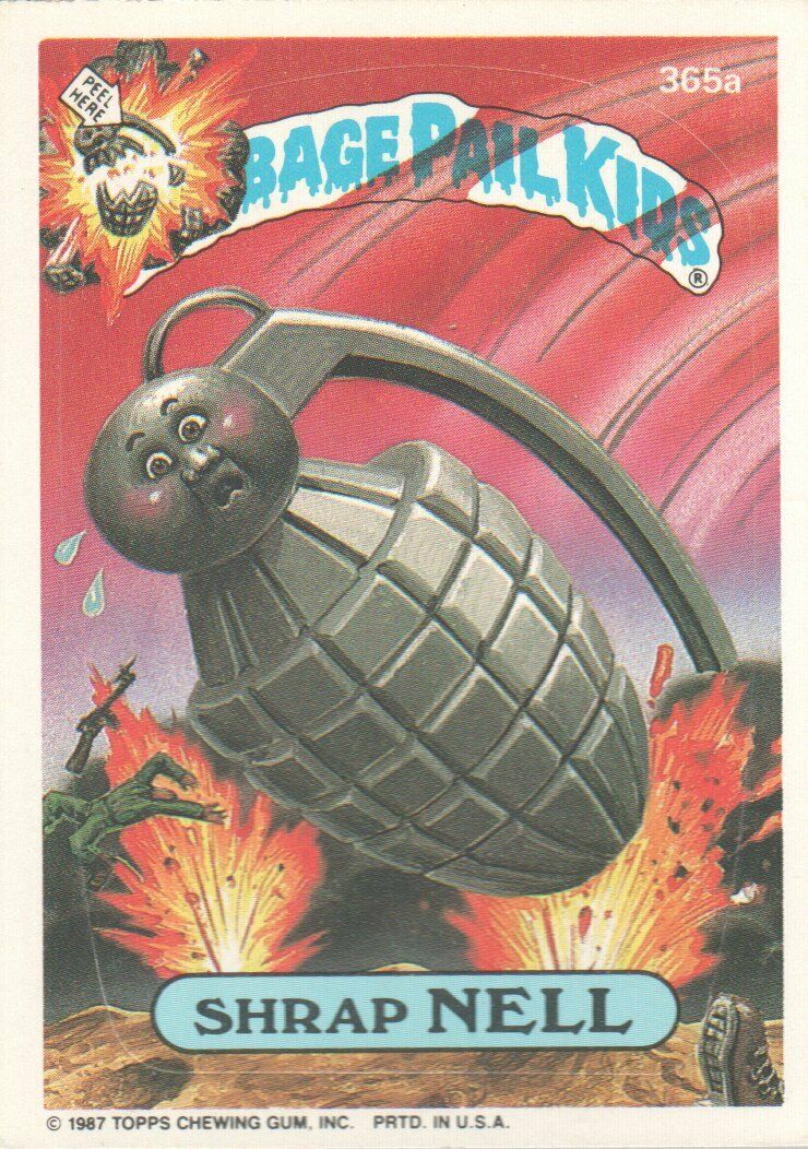 1987 Garbage Pail Kids Trading Cards #365a Shrap Nell