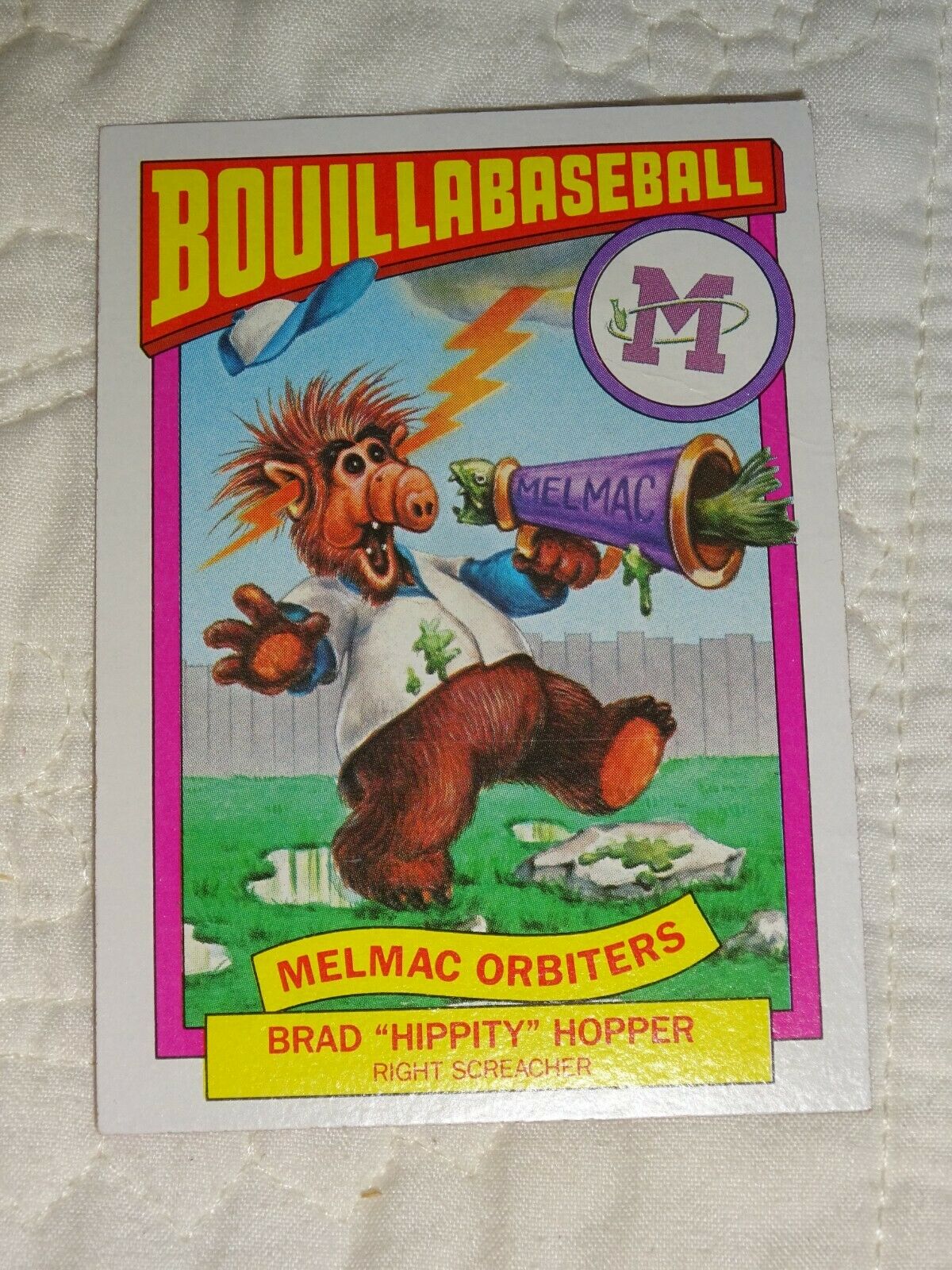 1987 ALF BOUILLABASEBALL Trading Card #9B Retro Television Topps
