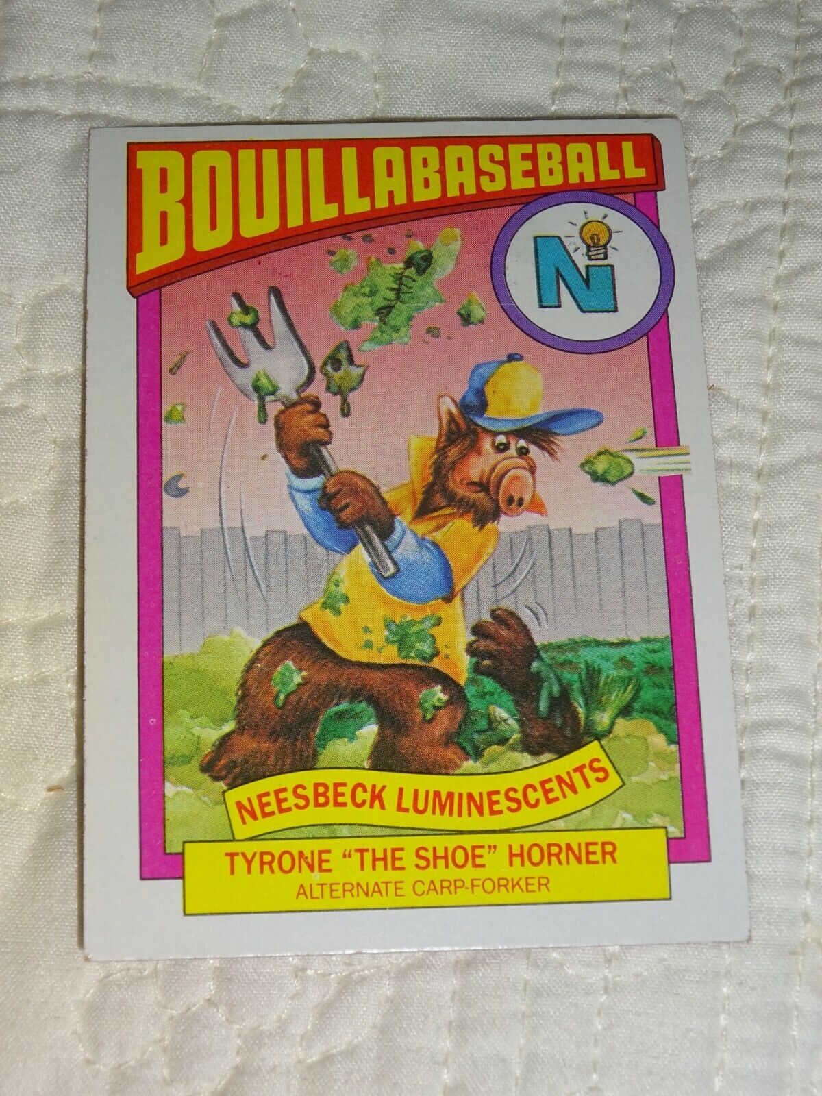 1987 ALF BOUILLABASEBALL Trading Card #14B Retro Television Topps