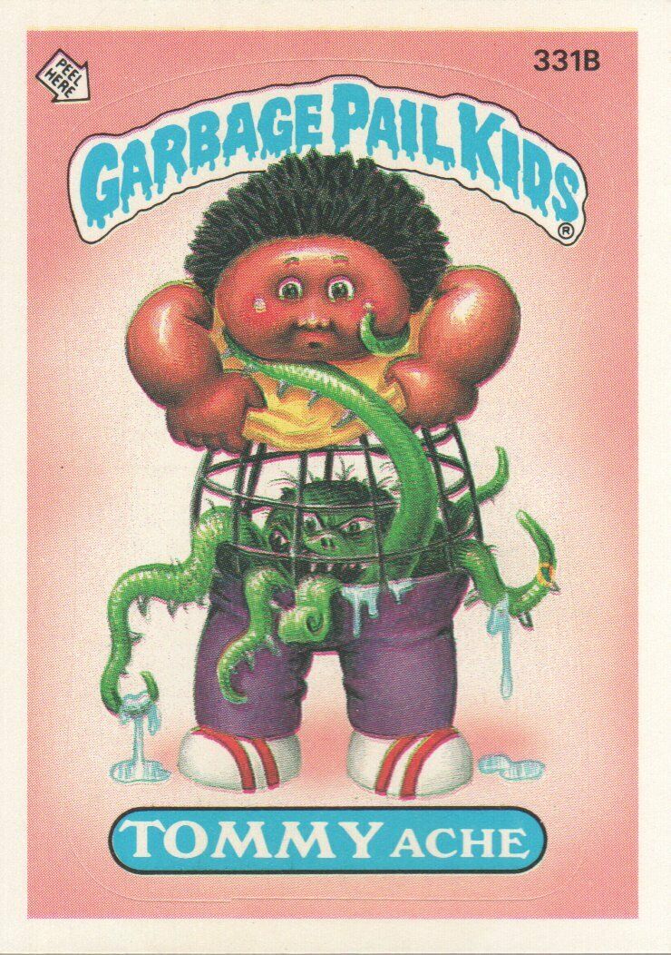 1987 Garbage Pail Kids Trading Cards #331b Tommy Ache