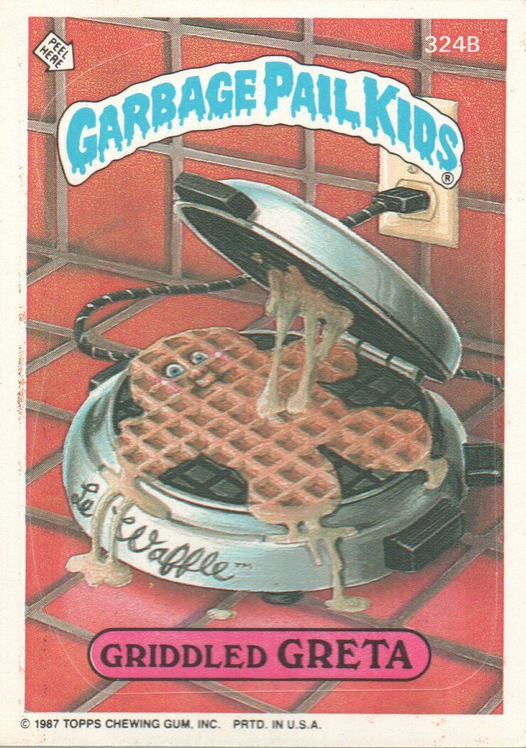 1987 Garbage Pail Kids Trading Cards #324b Griddled Greta