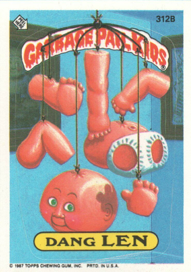 1987 Garbage Pail Kids Trading Cards #312b Dang Len