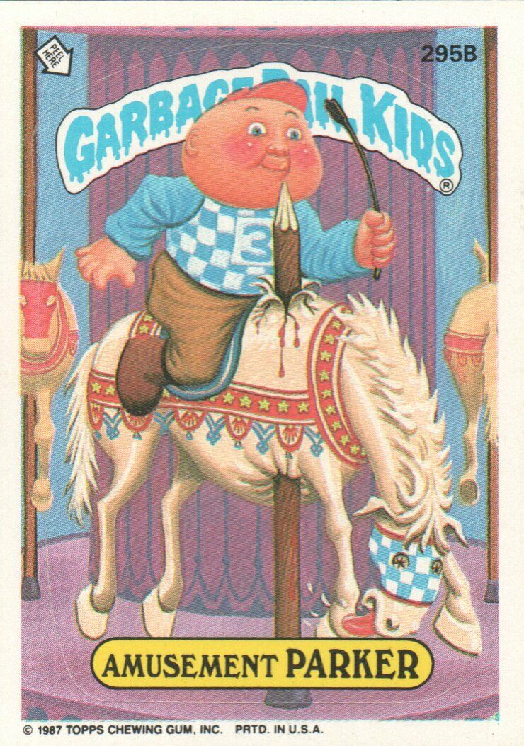 1987 Garbage Pail Kids Trading Cards #295b Amusement Parker