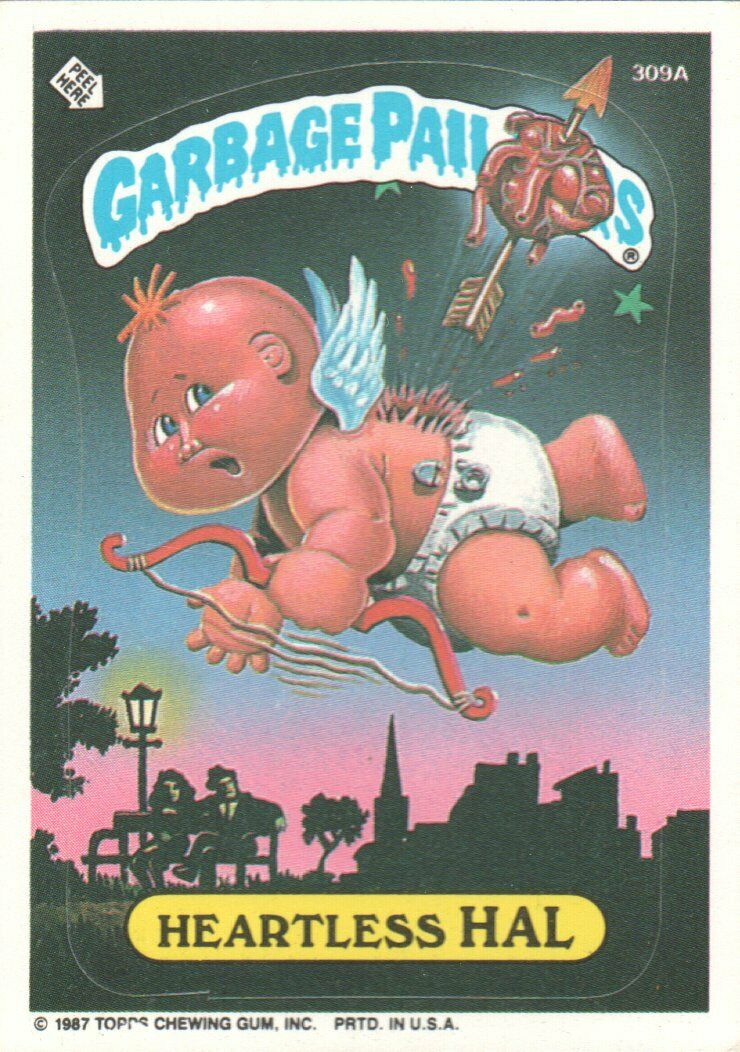 1987 Garbage Pail Kids Trading Cards #309a Heartless Hal