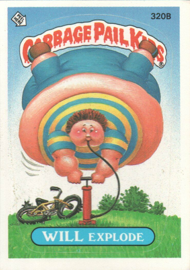 1987 Garbage Pail Kids Trading Cards #320b Will Explode