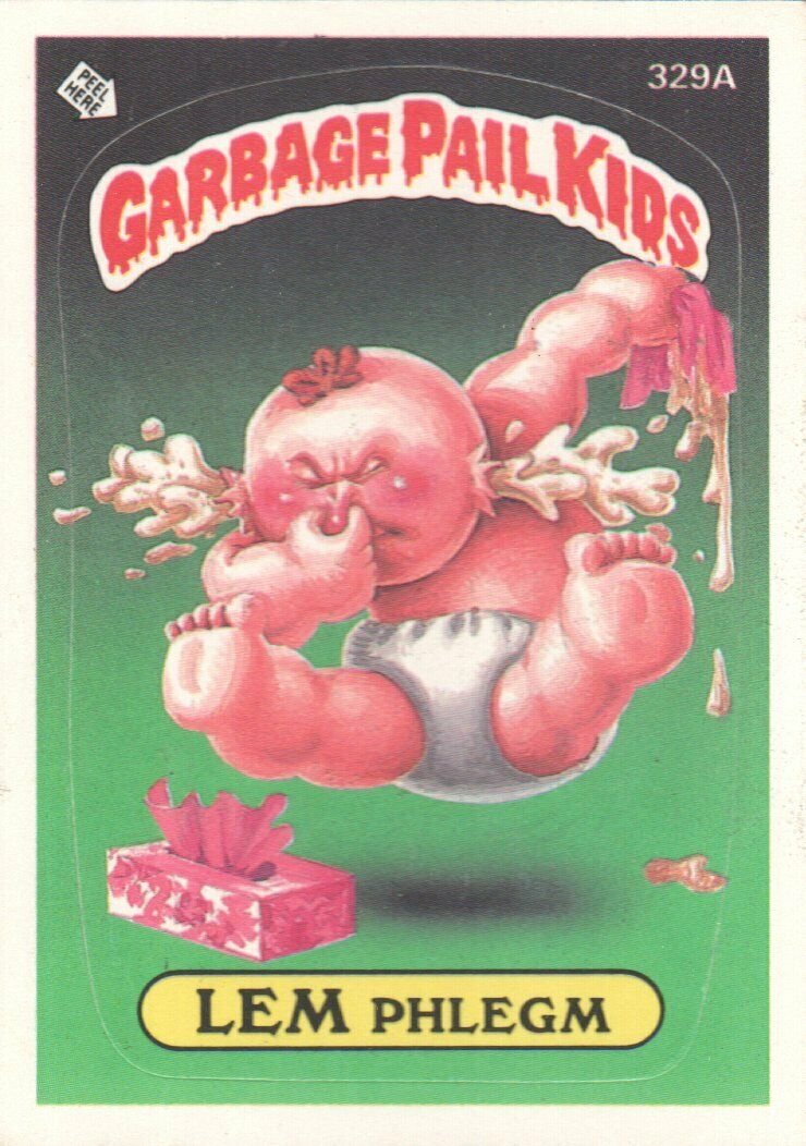 1987 Garbage Pail Kids Trading Cards #329a Lem Phlegm