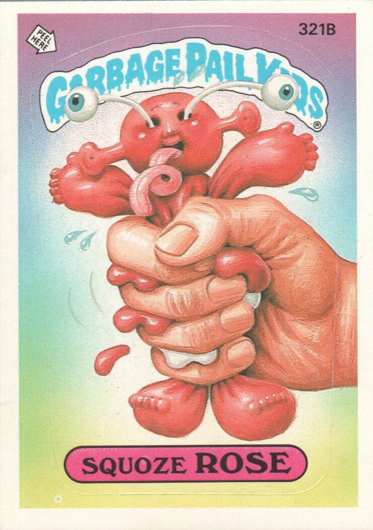 1987 Garbage Pail Kids Trading Cards #321b Squoze Rose