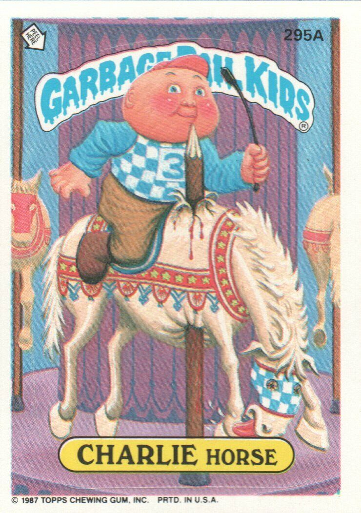 1987 Garbage Pail Kids Trading Cards #295a Charlie Horse