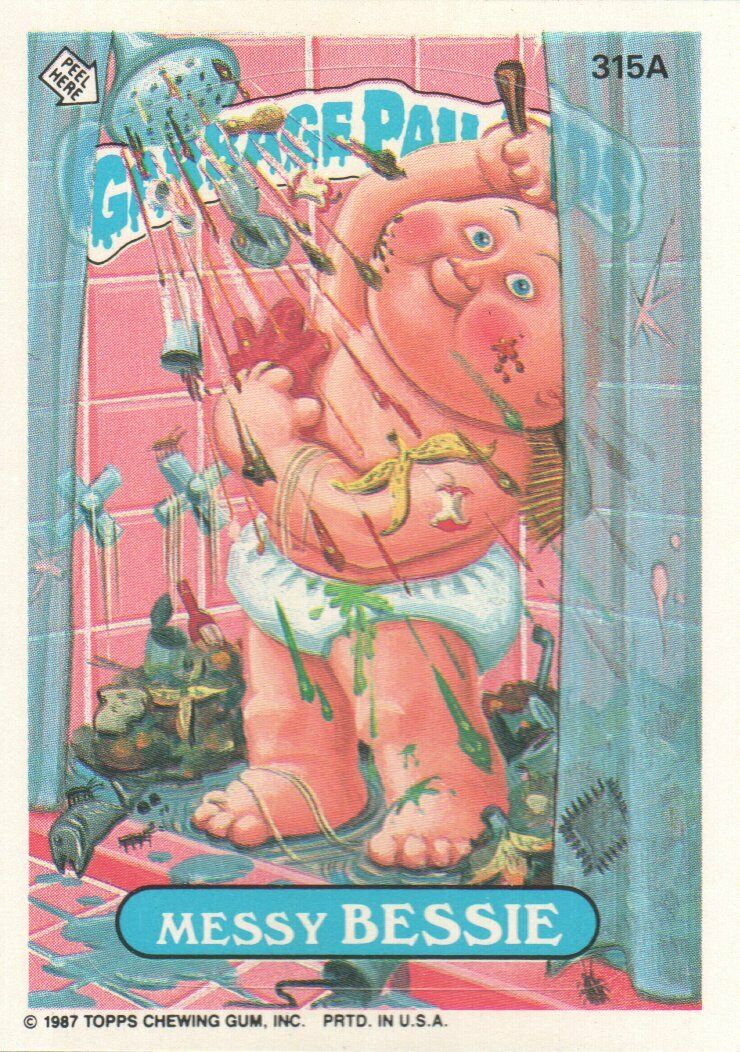 1987 Garbage Pail Kids Trading Cards #315a Messy Bessie