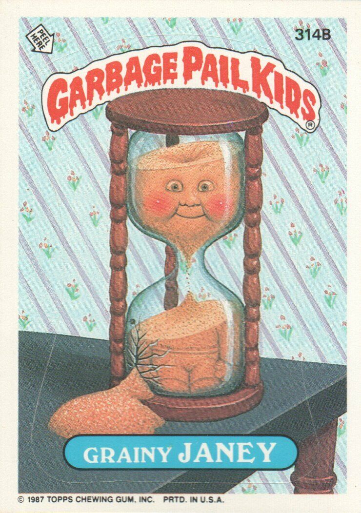 1987 Garbage Pail Kids Trading Cards #314b Grainy Janey