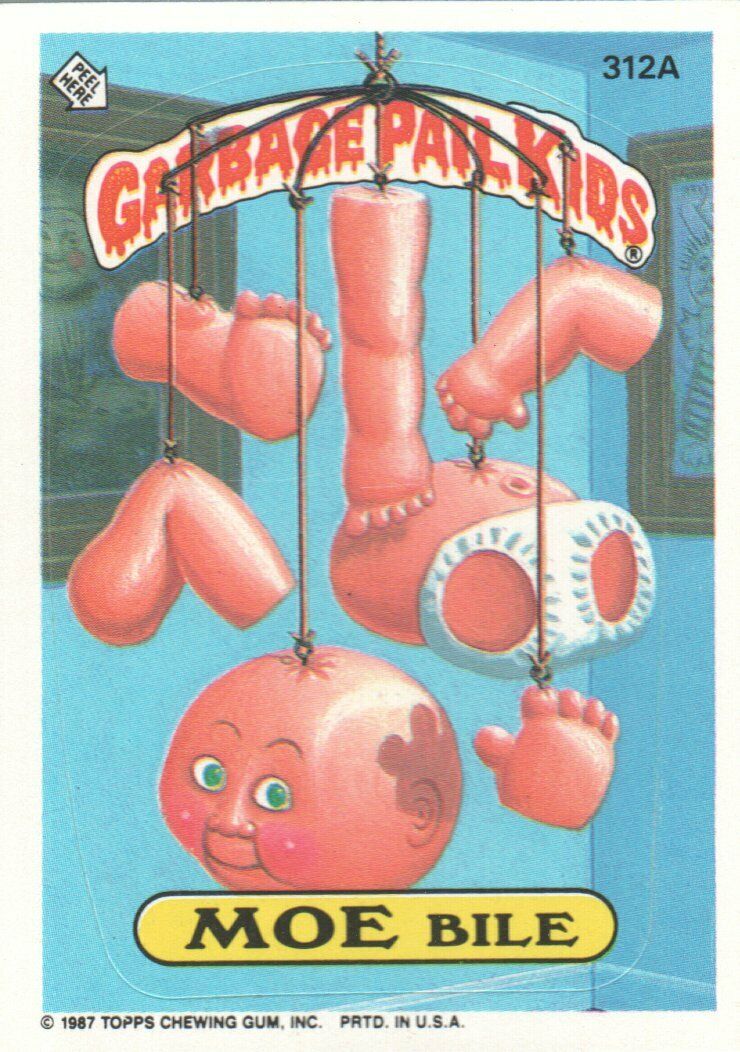 1987 Garbage Pail Kids Trading Cards #312a Moe Bile