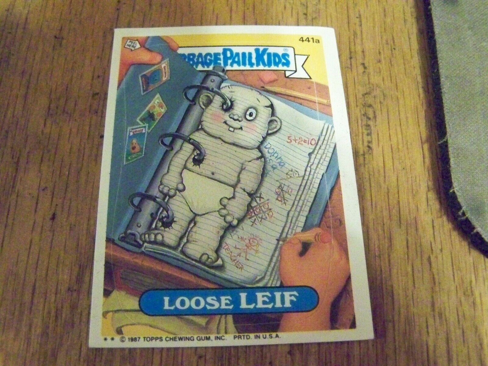 TOPPS GARBAGE PAIL KIDS 1987 LOOSE LEIF TRADING CARD