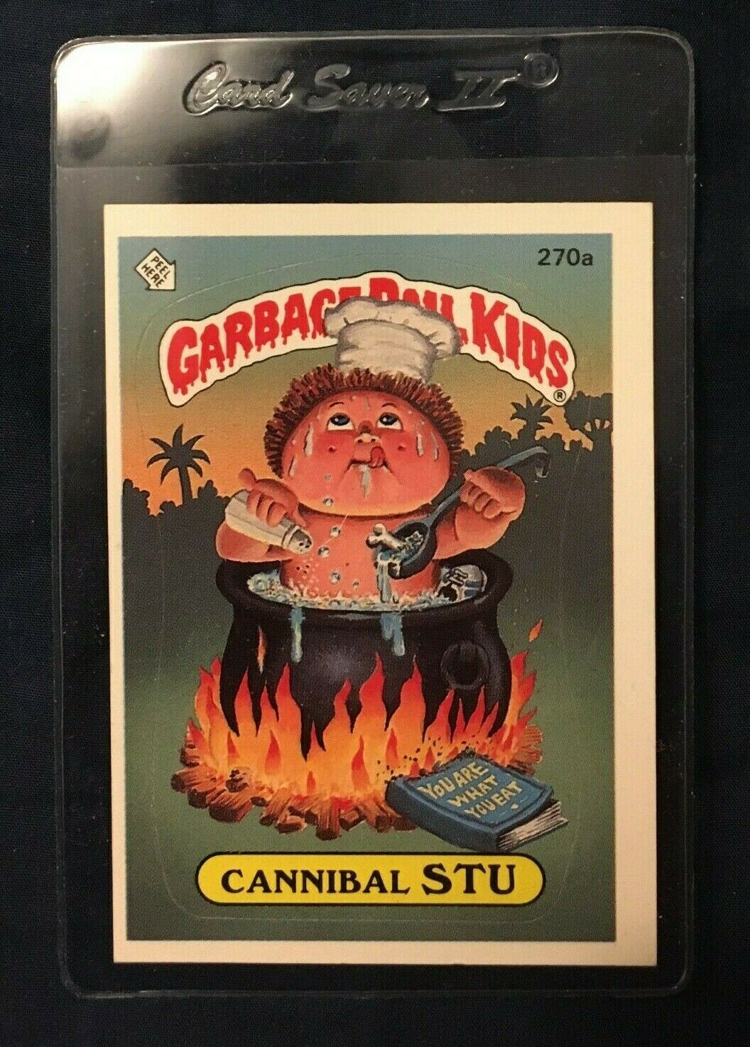 CANNIBAL STU, 1987 Topps Garbage Pail Kids Trading Card, Series 7 #270a NM+